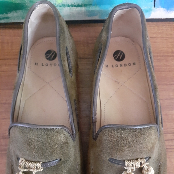 H London green suede tasseled loafers - Picture 4 of 7